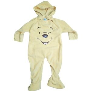 Disney Baby Winnie the Pooh Fleece Pajamas Sleepsuit Footie Hooded  24 Months